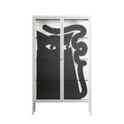 Black Cat - Cabinet - Konrad Blaszczyk - Chalk - Clear glass