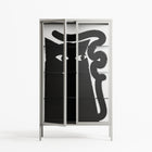 Black Cat - Cabinet - Konrad Blaszczyk - Chalk - Clear glass