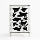 Black Birds - Cabinet - Konrad Blaszczyk - Chalk - Clear glass
