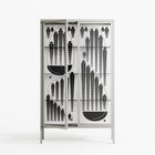 Black Fern - Cabinet - Konrad Blaszczyk - Chalk - Clear glass