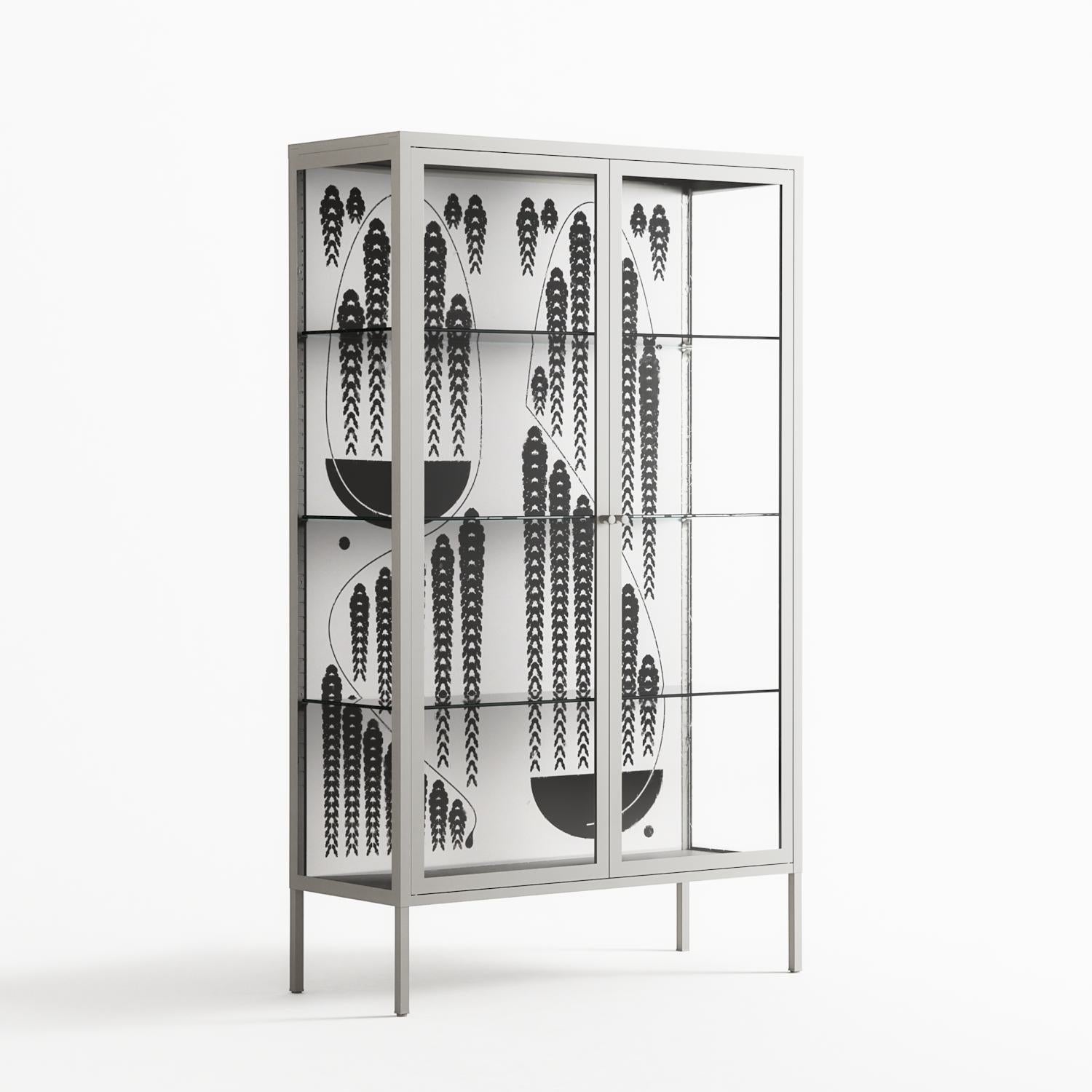 Black Fern - Cabinet - Konrad Blaszczyk - Chalk - Clear glass