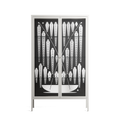 White Fern - Cabinet - Konrad Blaszczyk - Chalk - Clear glass