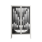 White Fern - Cabinet - Konrad Blaszczyk - Chalk - Clear glass
