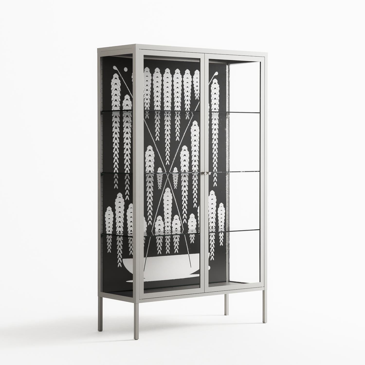 White Fern - Cabinet - Konrad Blaszczyk - Chalk - Clear glass