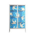 Birds B - Cabinet - Heather Zhou - Chalk - Clear glass