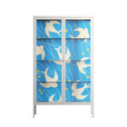 Birds B - Cabinet - Heather Zhou - Chalk - Clear glass