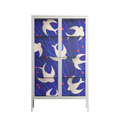 Birds A - Cabinet - Heather Zhou - Chalk - Clear glass