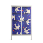 Birds A - Cabinet - Heather Zhou - Chalk - Clear glass