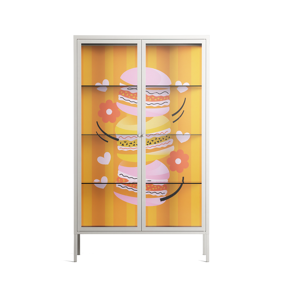 Cake - Cabinet - Heather Zhou - Chalk - Clear glass