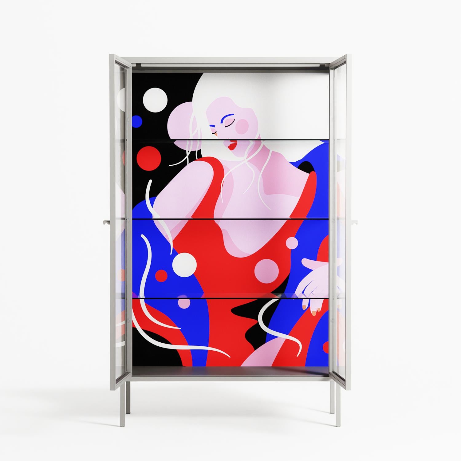 Dream - Cabinet - Heather Zhou - Chalk - Clear glass