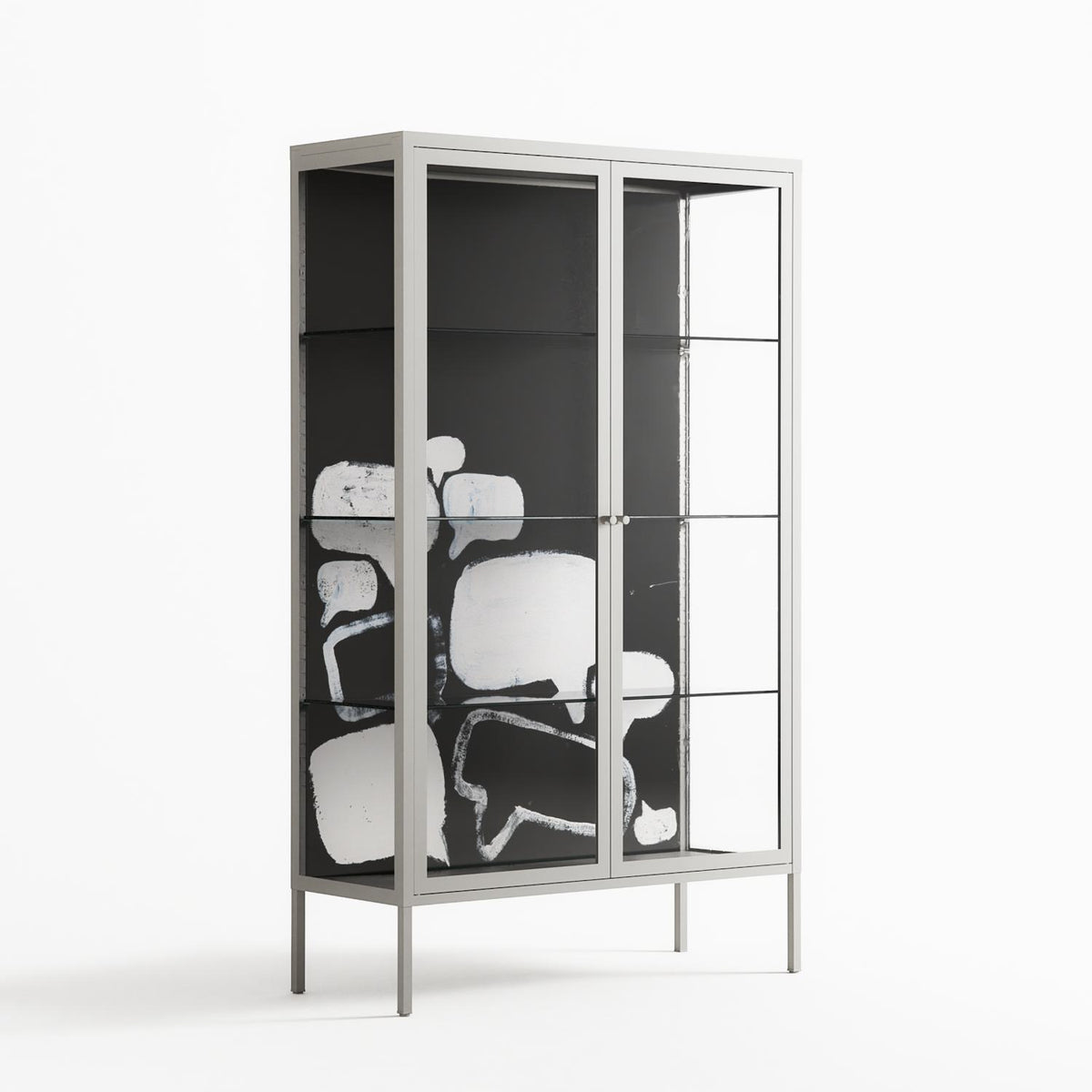 Talk Less Say More - Cabinet - Ciara Wade - Chalk - Clear glass