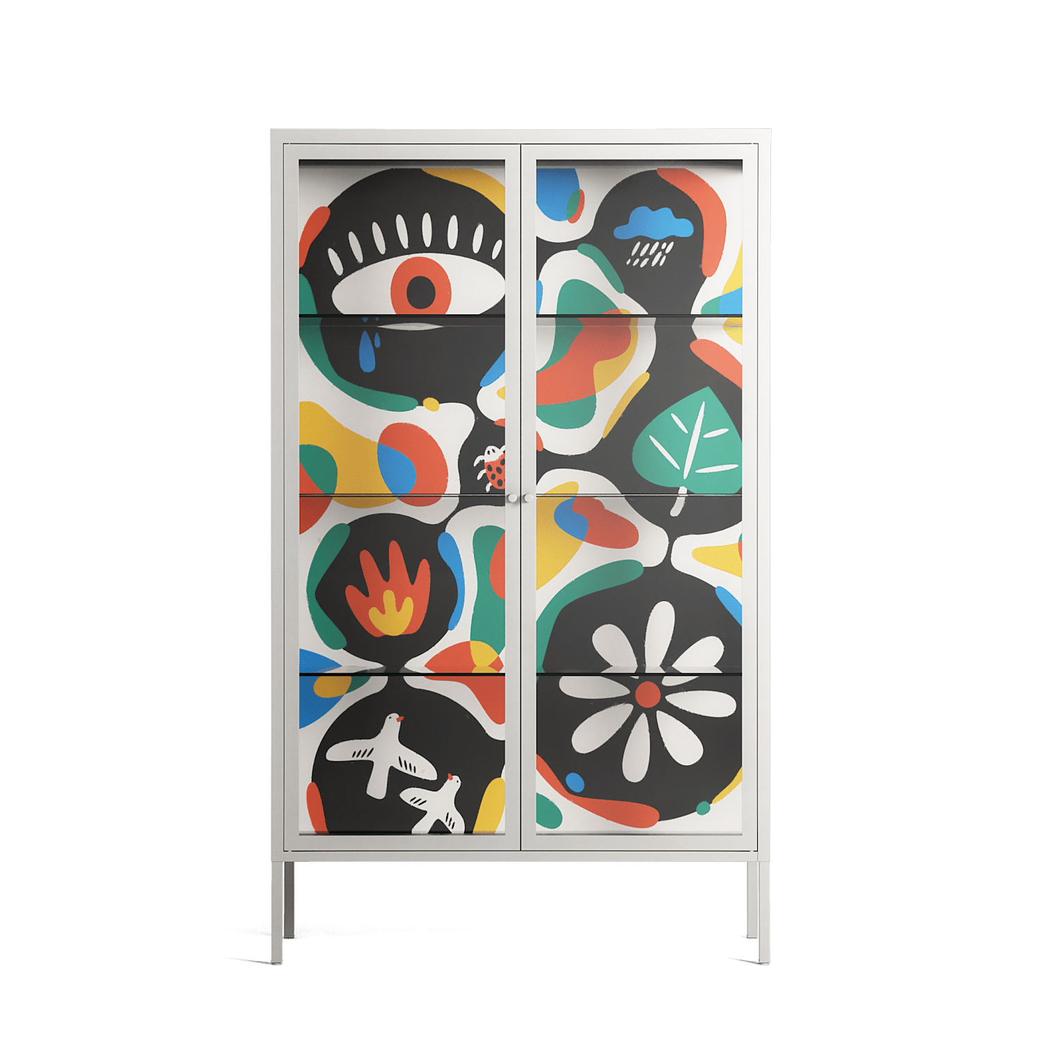 Alive - Cabinet - Vratislav Pecka - Chalk - Clear glass