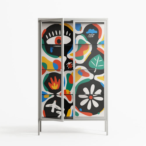 Alive - Cabinet - Vratislav Pecka - Chalk - Clear glass