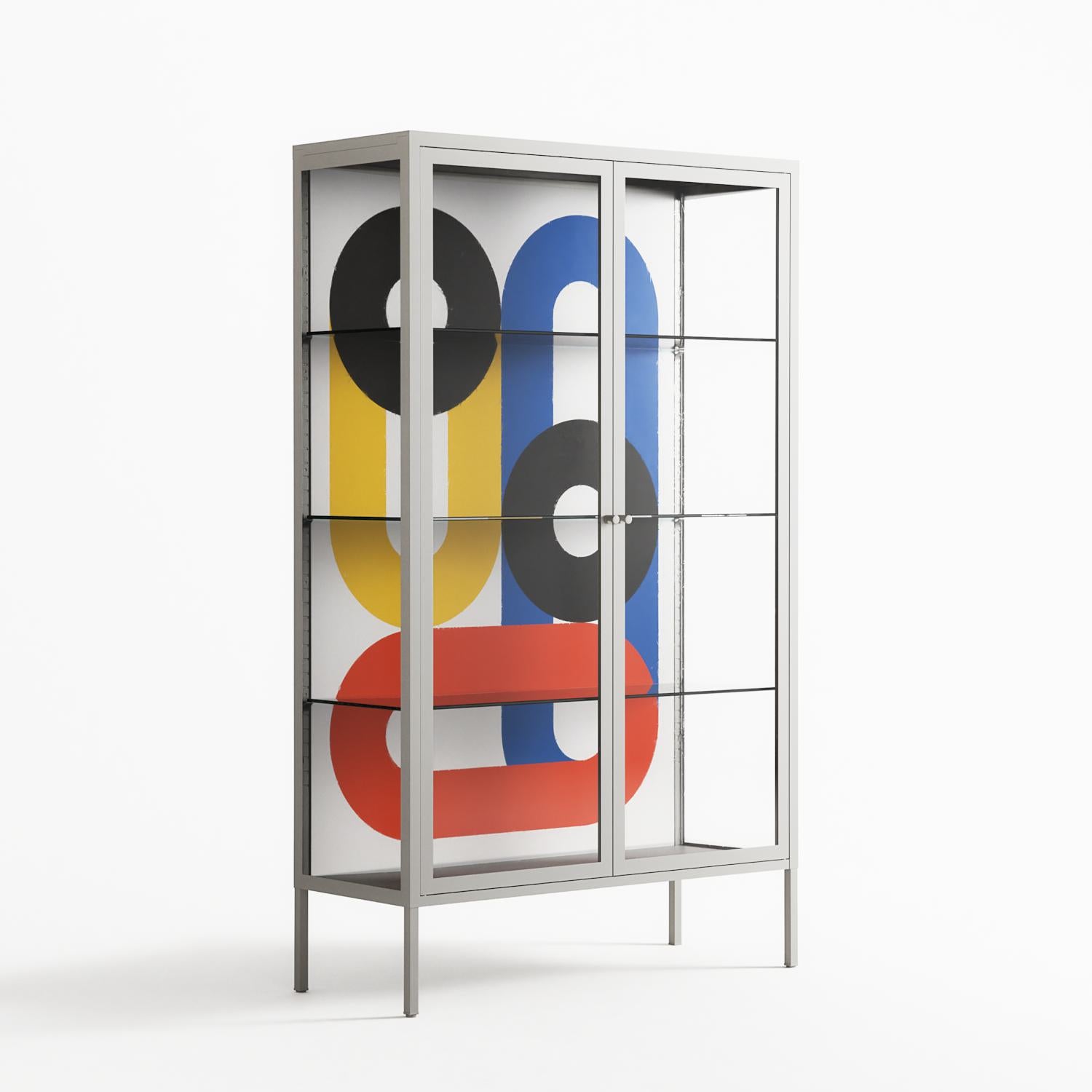Arial - Cabinet - Vratislav Pecka - Chalk - Clear glass