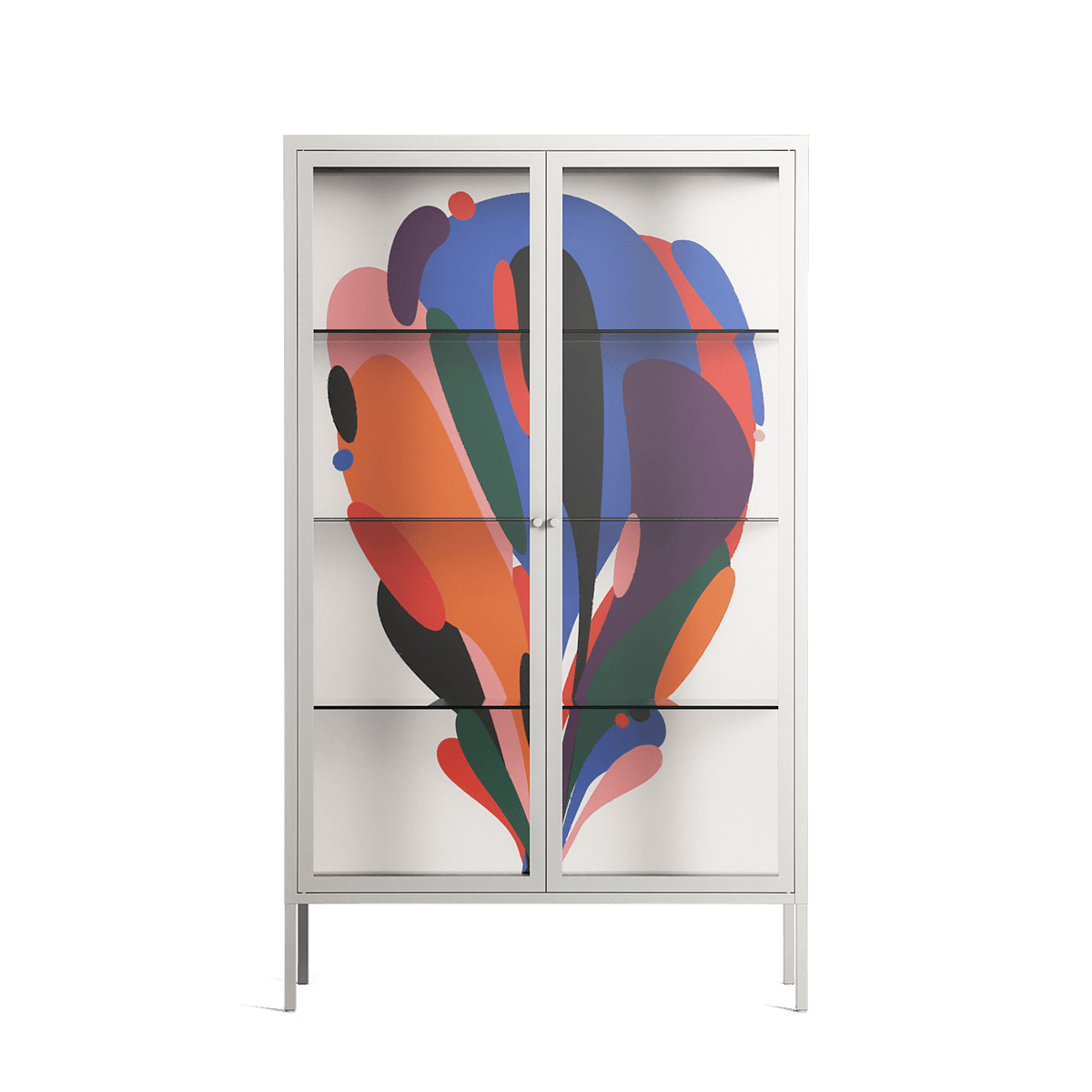 Balloons - Cabinet - Vratislav Pecka - Chalk - Clear glass