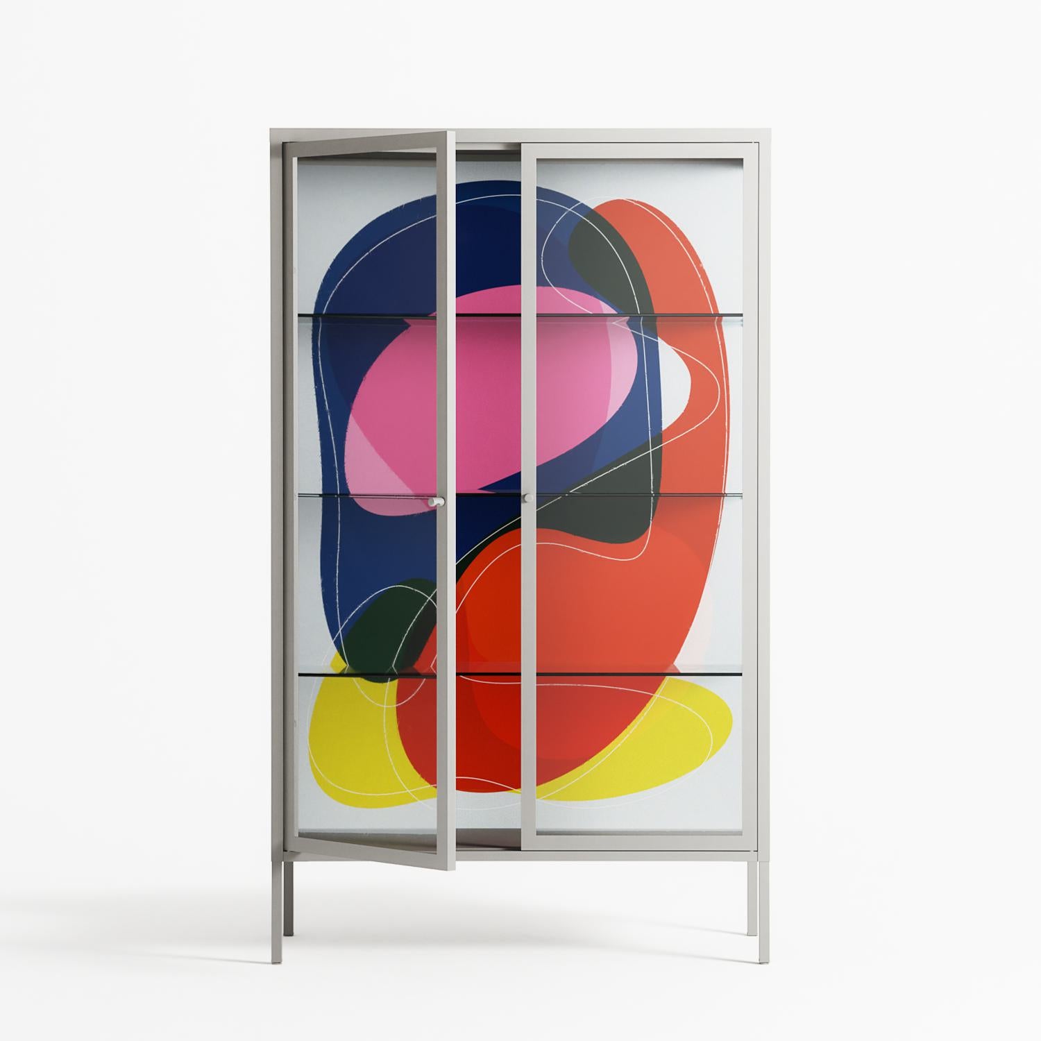 Blends - Cabinet - Vratislav Pecka - Chalk - Clear glass