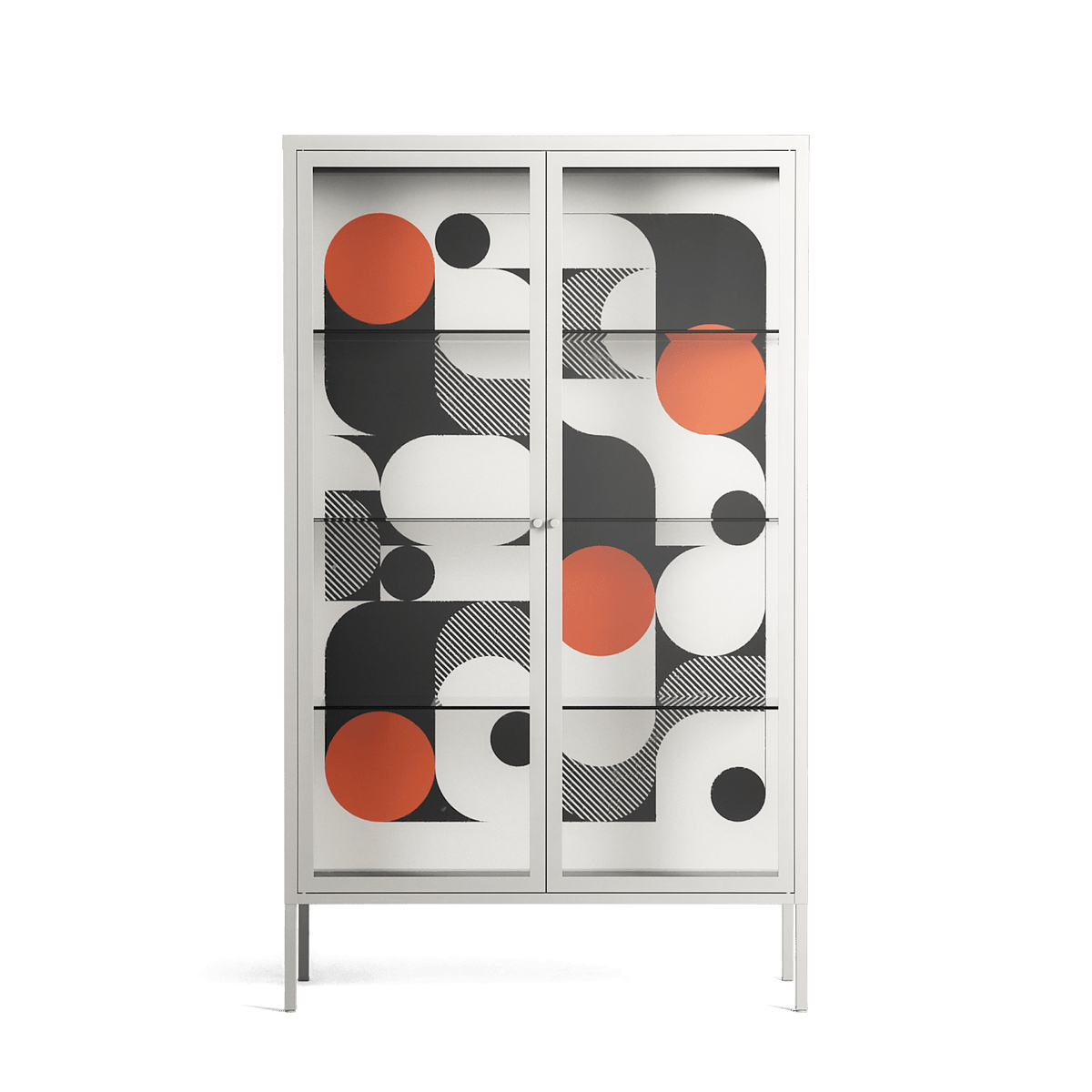 Conserto - Cabinet - Vratislav Pecka - Chalk - Clear glass