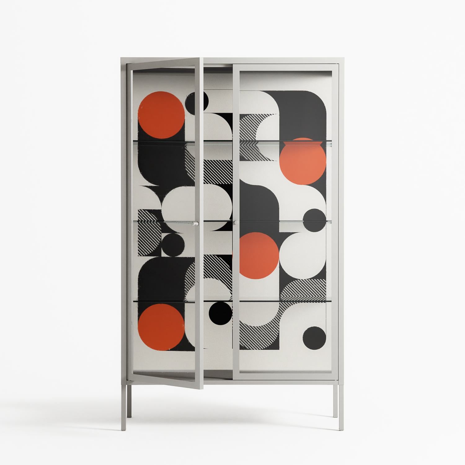 Conserto - Cabinet - Vratislav Pecka - Chalk - Clear glass
