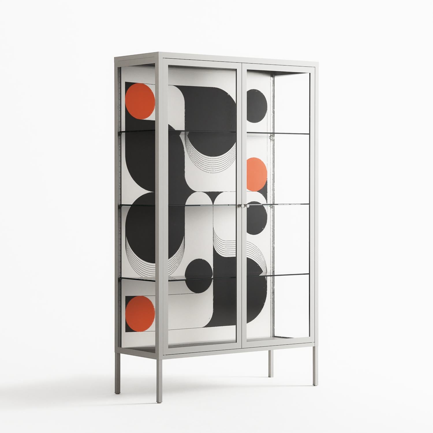Conserto2 - Cabinet - Vratislav Pecka - Chalk - Clear glass