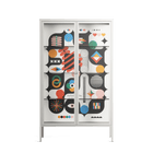 Connections - Cabinet - Vratislav Pecka - Chalk - Clear glass