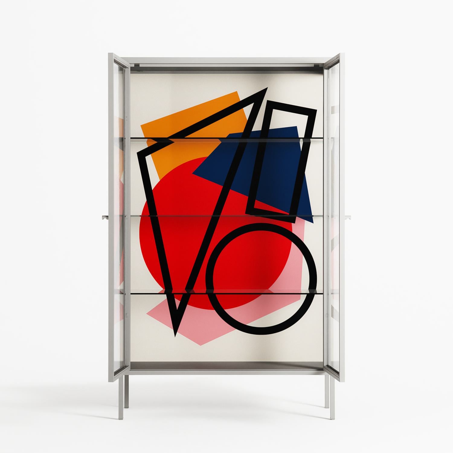 Fuerte - Cabinet - Vratislav Pecka - Chalk - Clear glass