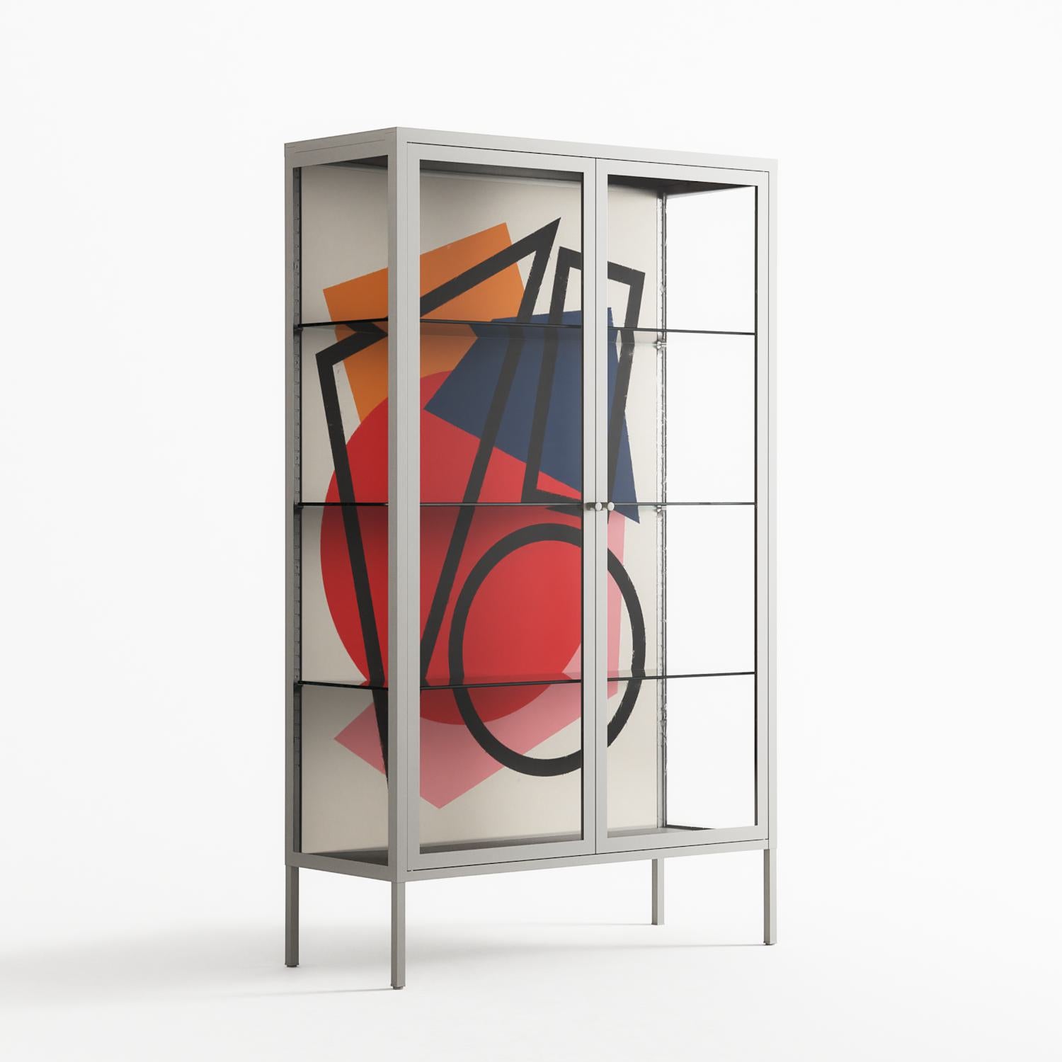 Fuerte - Cabinet - Vratislav Pecka - Chalk - Clear glass
