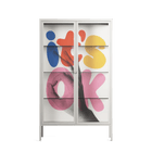 Its Ok - Cabinet - Vratislav Pecka - Chalk - Clear glass