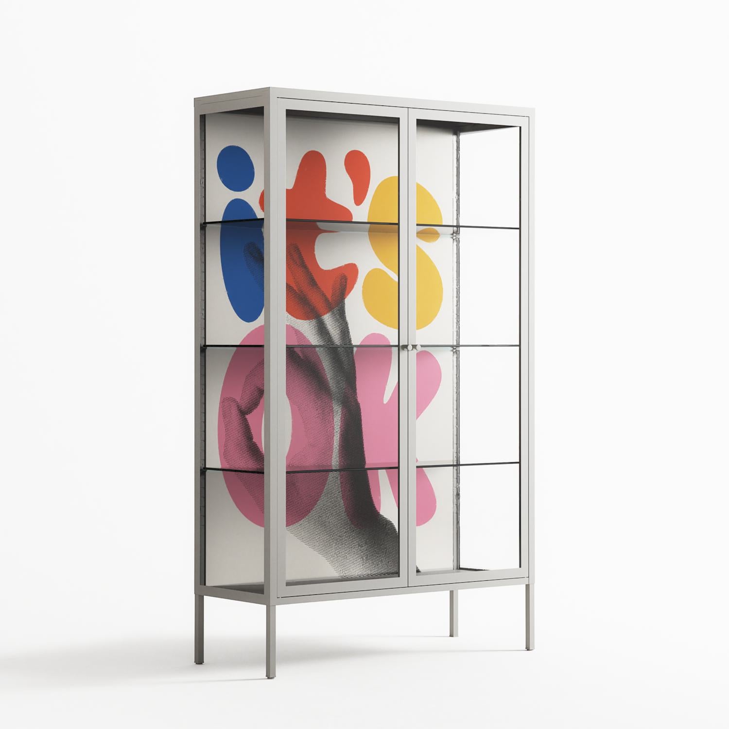 Its Ok - Cabinet - Vratislav Pecka - Chalk - Clear glass