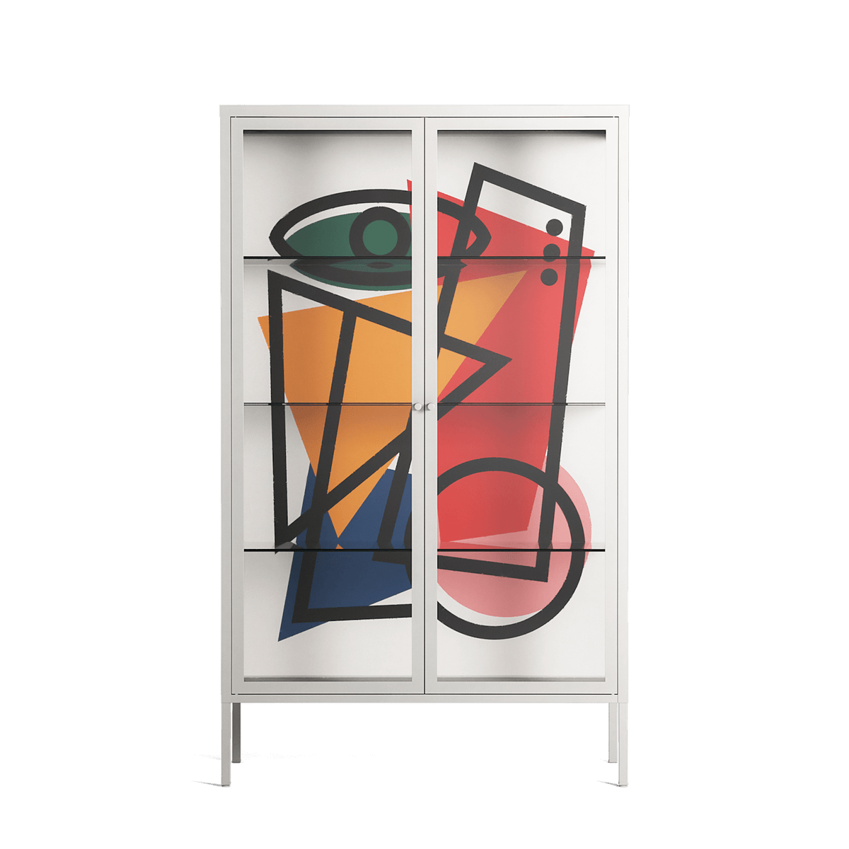Misplaced - Cabinet - Vratislav Pecka - Chalk - Clear glass