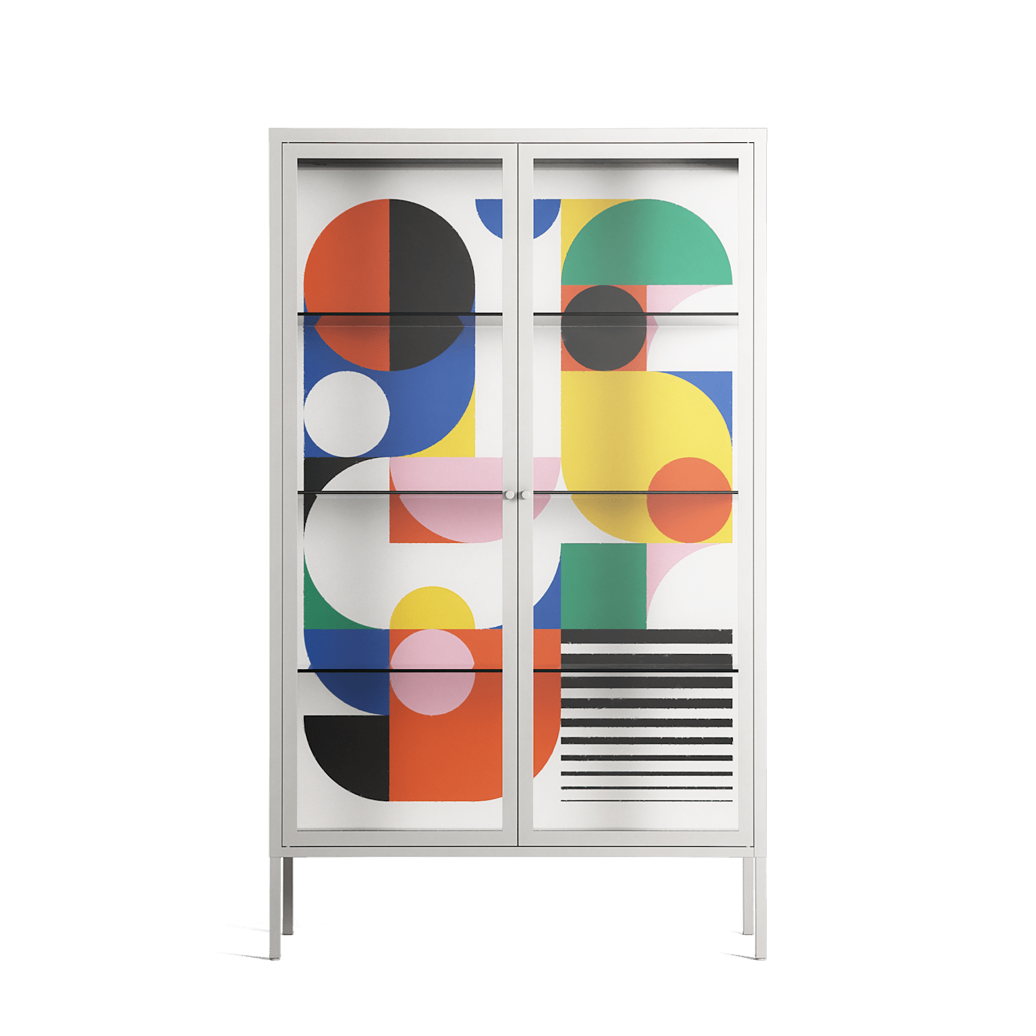 Murano - Cabinet - Vratislav Pecka - Chalk - Clear glass