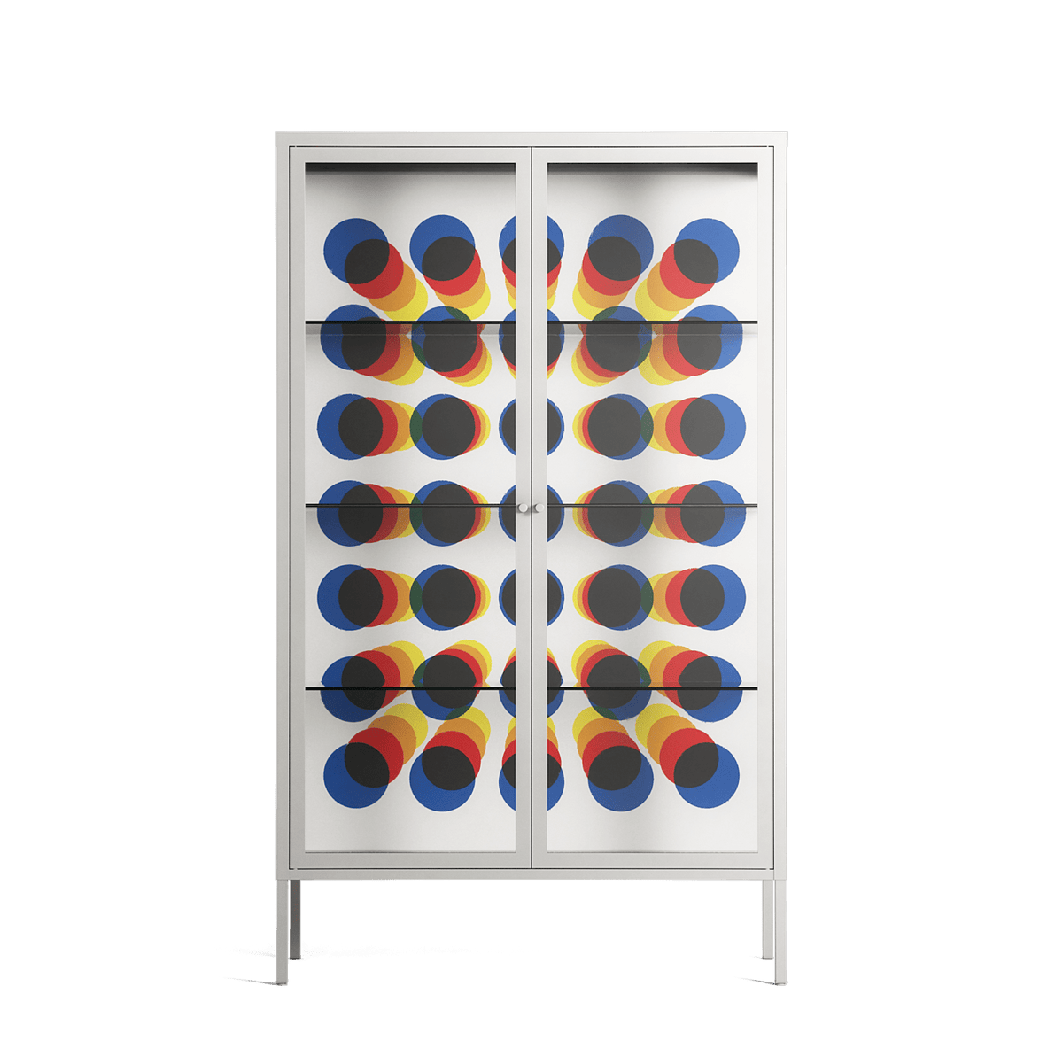 Perspektiva - Cabinet - Vratislav Pecka - Chalk - Clear glass