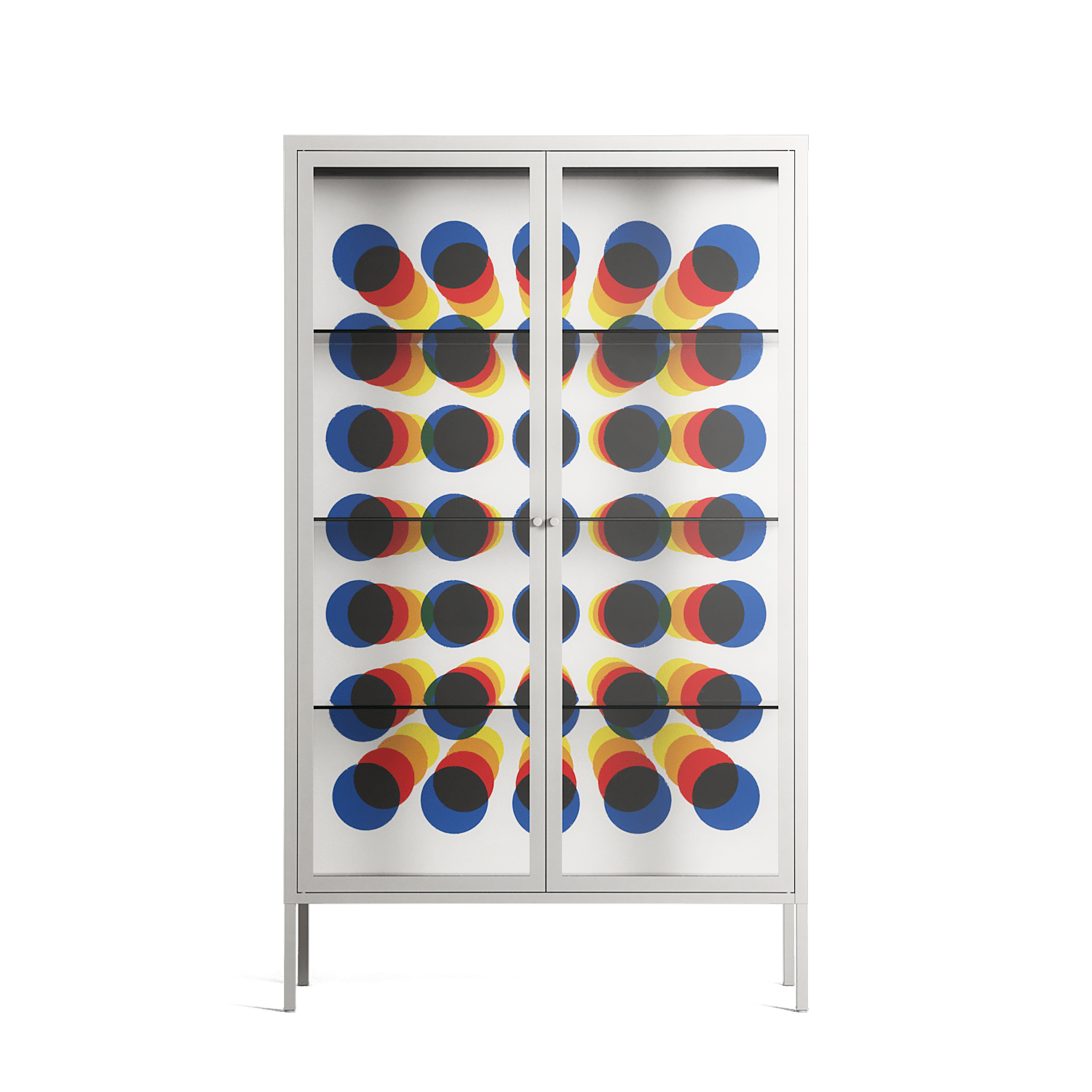 Perspektiva - Cabinet - Vratislav Pecka - Chalk - Clear glass