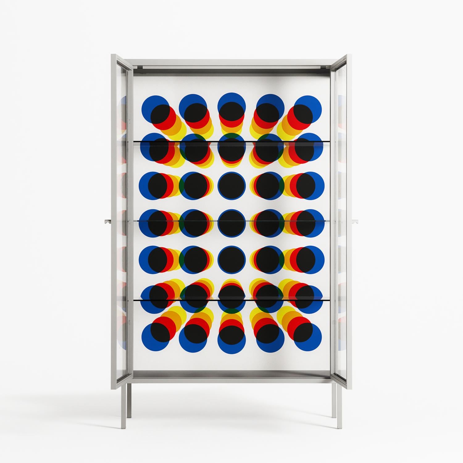 Perspektiva - Cabinet - Vratislav Pecka - Chalk - Clear glass
