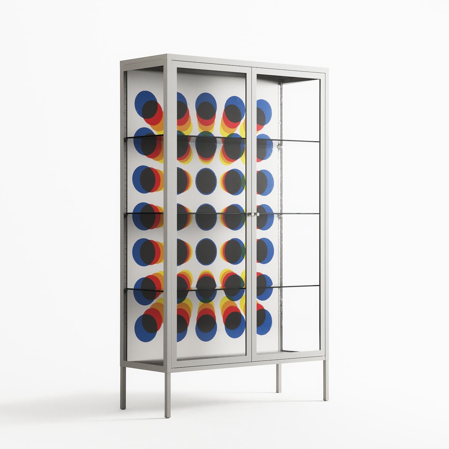 Perspektiva - Cabinet - Vratislav Pecka - Chalk - Clear glass