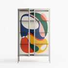 Spilled Paint - Cabinet - Vratislav Pecka - Chalk - Clear glass