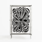 Splash of black - Cabinet - Vratislav Pecka - Chalk - Clear glass