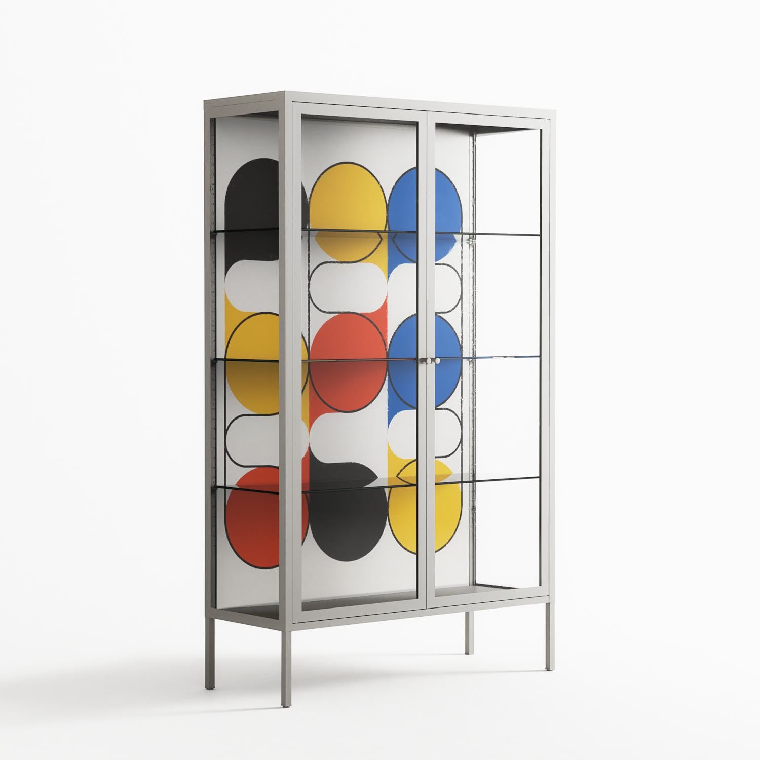 Springs - Cabinet - Vratislav Pecka - Chalk - Clear glass