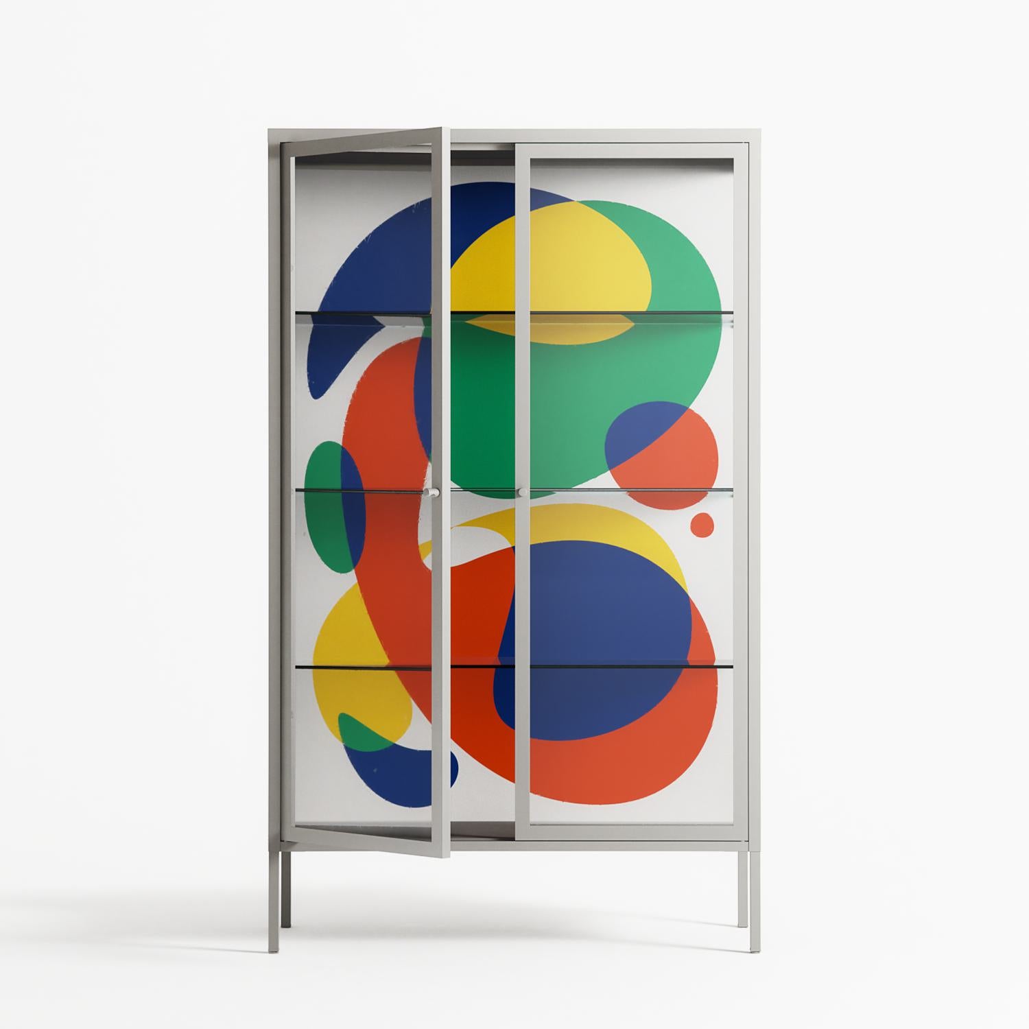 Vibrante - Cabinet - Vratislav Pecka - Chalk - Clear glass