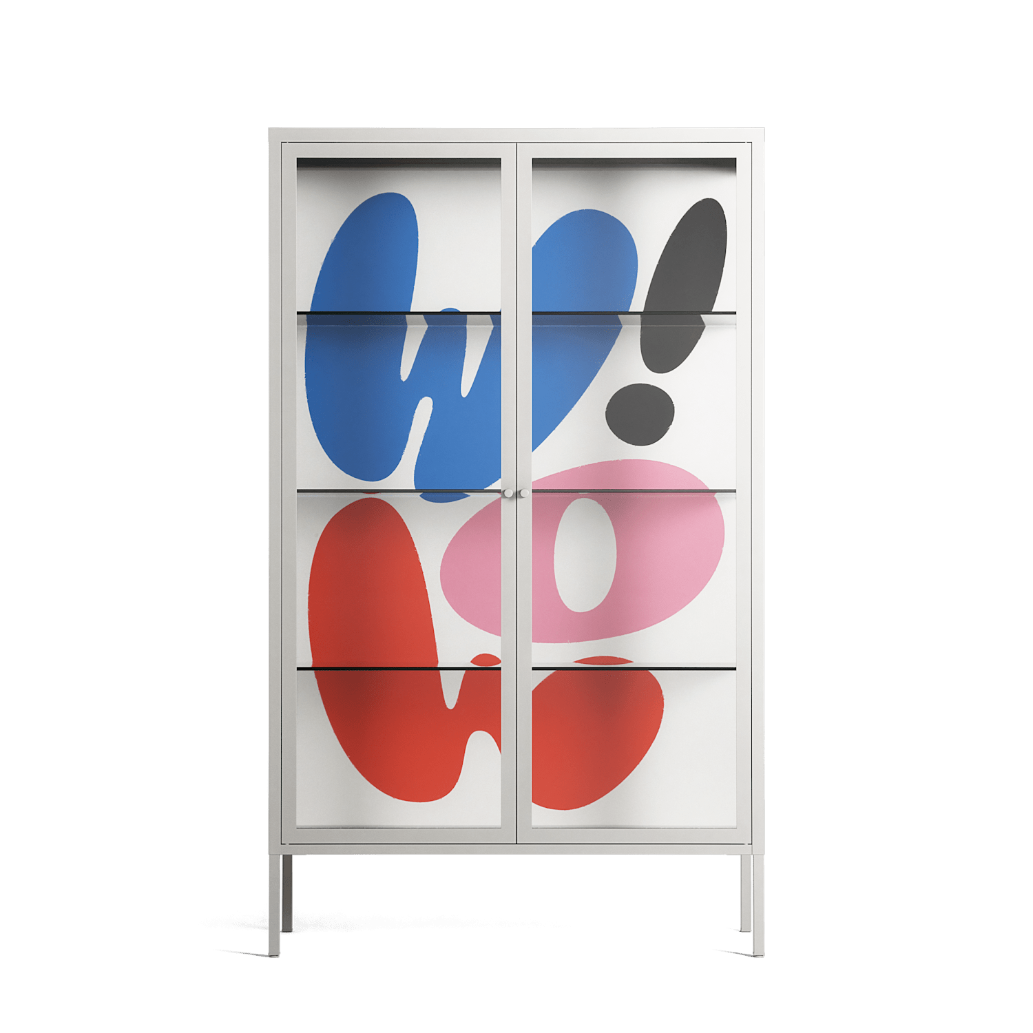 Wow - Cabinet - Vratislav Pecka - Chalk - Clear glass