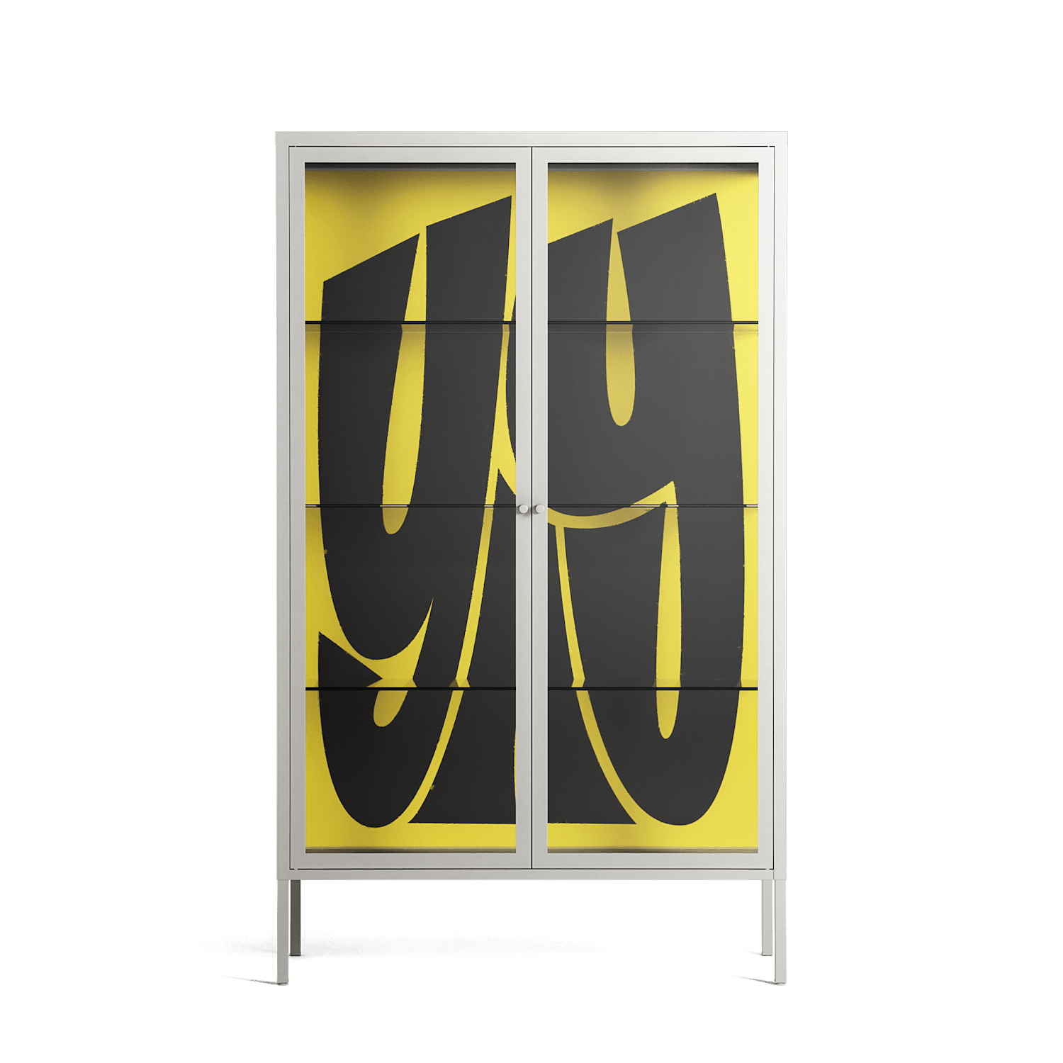 Yay - Cabinet - Vratislav Pecka - Chalk - Clear glass