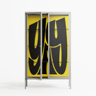 Yay - Cabinet - Vratislav Pecka - Chalk - Clear glass