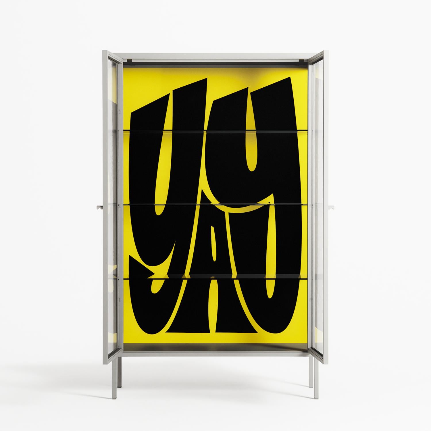 Yay - Cabinet - Vratislav Pecka - Chalk - Clear glass