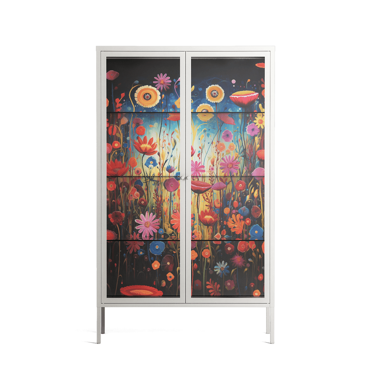 Greatful Meadow - Cabinet - Nur Rydberg - Chalk - Clear glass