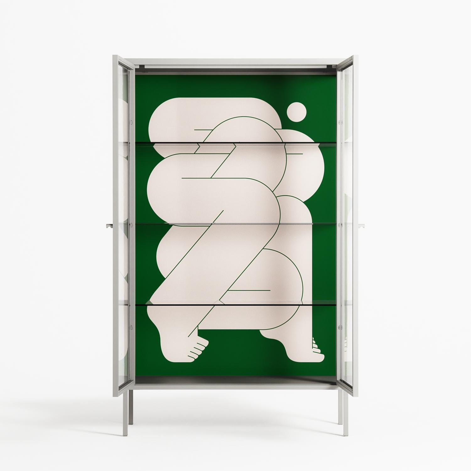 Carry - Cabinet - Andrea Devia-Nuño - Chalk - Clear glass