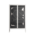 Love Flow - Cabinet - Andrea Devia-Nuño - Chalk - Clear glass
