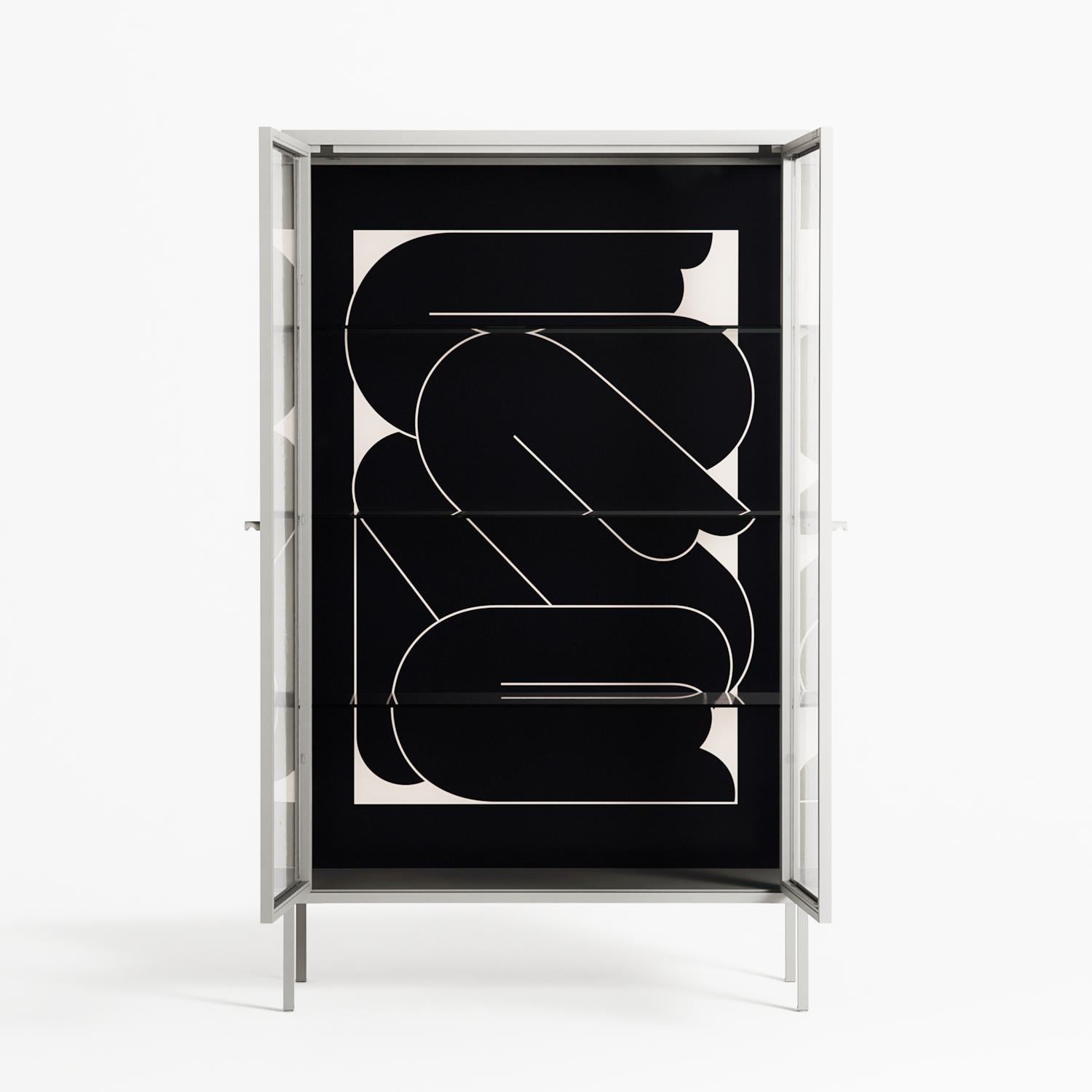 Love Flow - Cabinet - Andrea Devia-Nuño - Chalk - Clear glass