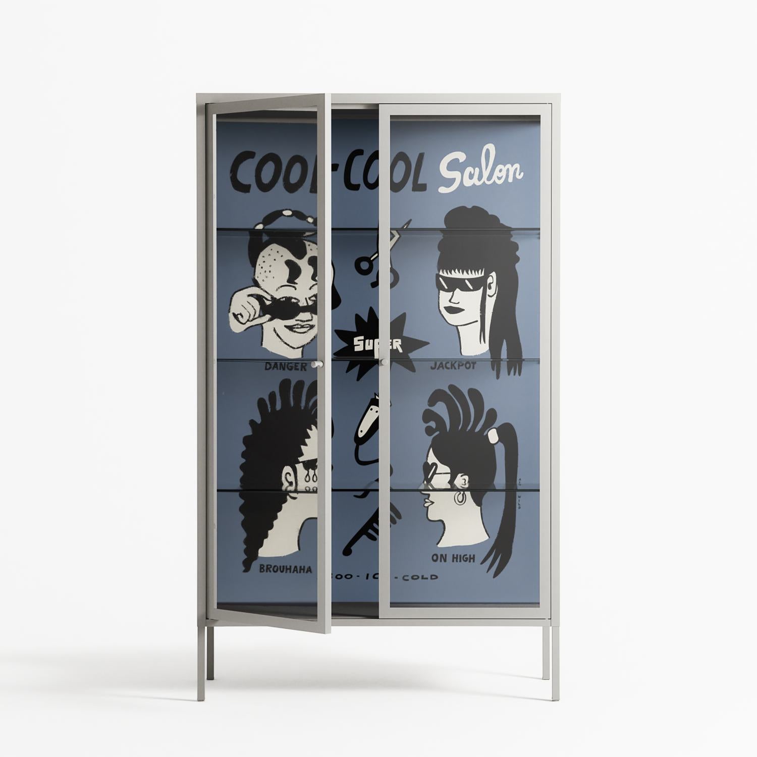 Cool Cool Salon Grey - Cabinet - Aley Wild - Chalk - Clear glass