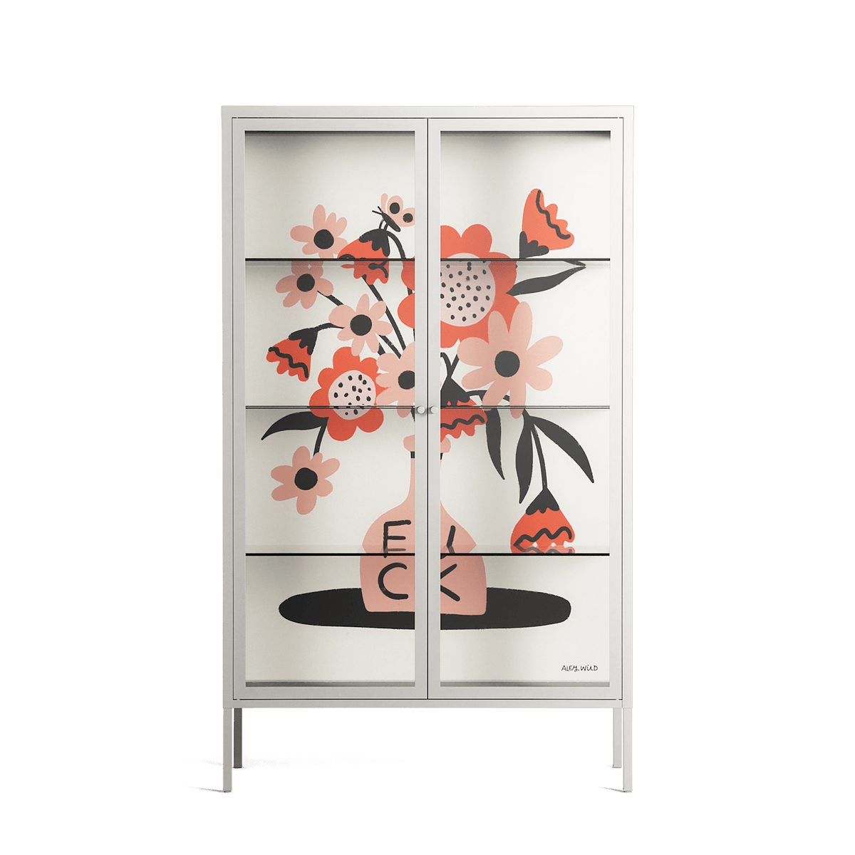 Fuck - Cabinet - Aley Wild - Chalk - Clear glass