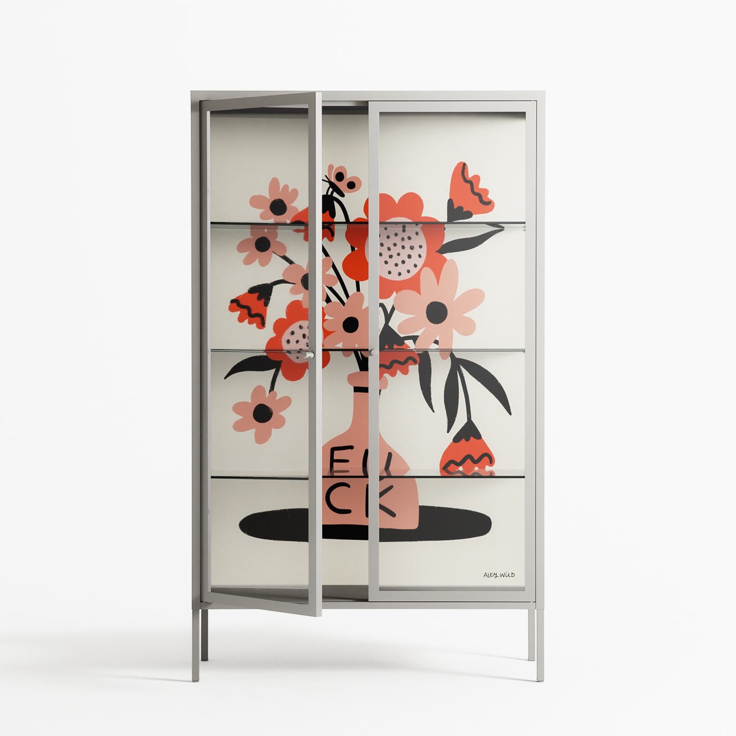 Fuck - Cabinet - Aley Wild - Chalk - Clear glass