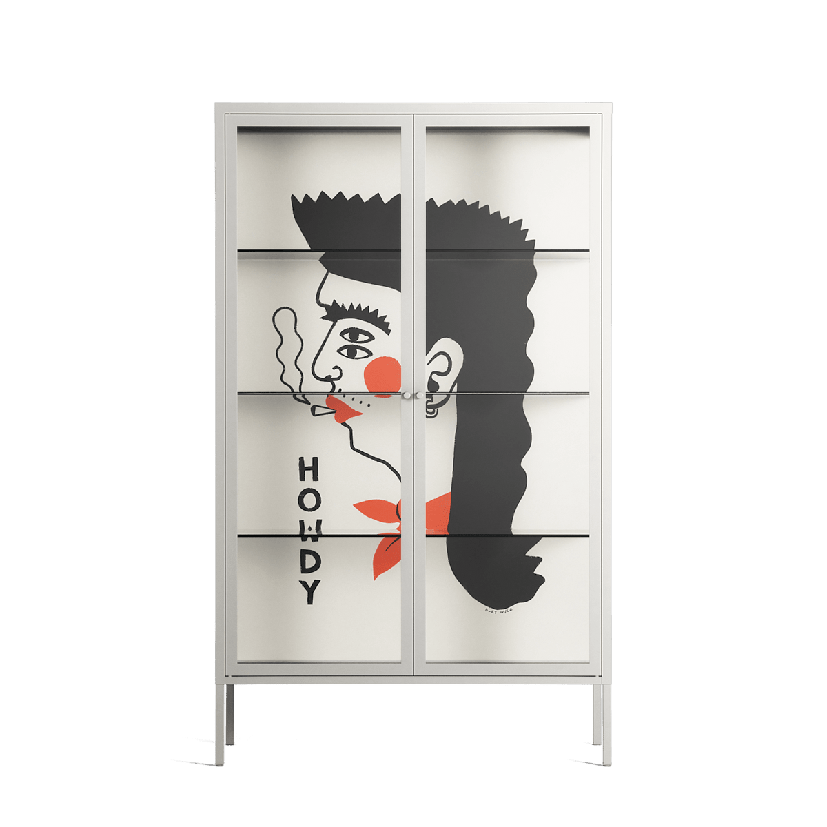 Howdy - Cabinet - Aley Wild - Chalk - Clear glass